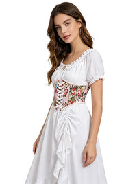 Women Renaissance Floral Decorative Costume Belts Side View
