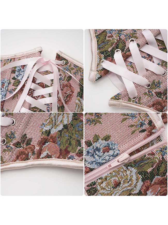 Women Renaissance Embroidered Waistband Belt Detail View
