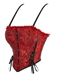 Bodice Corset Tops for Women Renaissance Corset Crop Top Back View