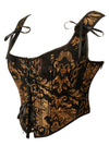 Vintage Floral Corset with Straps Back View