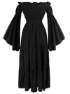 Black Witch Dress for Women Cosplay Back View