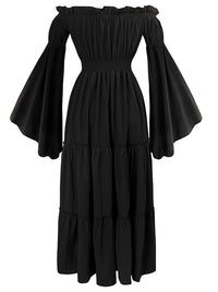 Black Witch Dress for Women Cosplay Back View