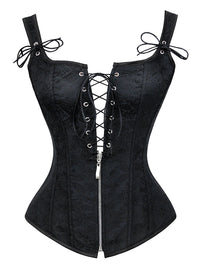 Renessanssinen pitsi Vintage luuton Bustier-korsetti sukkanauhalla