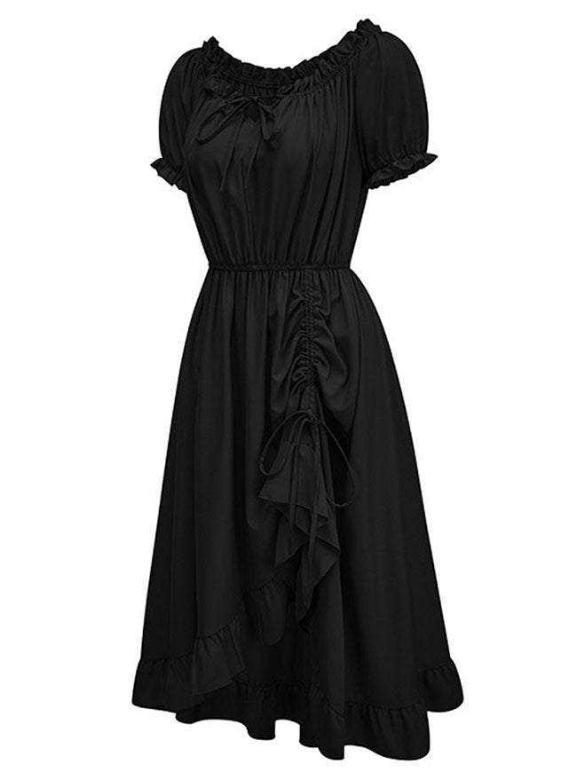 Off Shoulder Pirate Peasant Dress for Women Side View