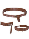 Charmian Mens Medieval Viking Faux Leathe Waistband Embossing Waist Belt Brown Main Image