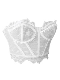 Cutout Clubwear Crop Top Rave Bustier Top for Women Side View