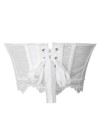 Strapless Summer Boned Corset Top Back Lace Up Back View