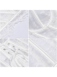Women Y2K Summer Sheer Lace Top Bridal Bustier Bra Top Detail View