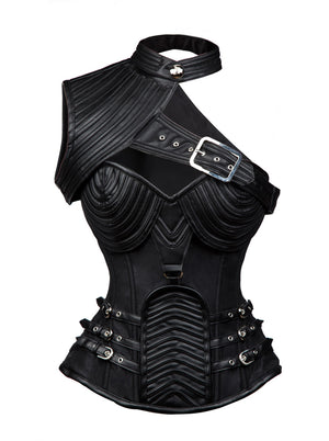 Steampunk Gothic Heavy Strong Steel Boned Corset with Zipper