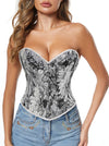 Fashion Oil Daisy Printed Corset Side View