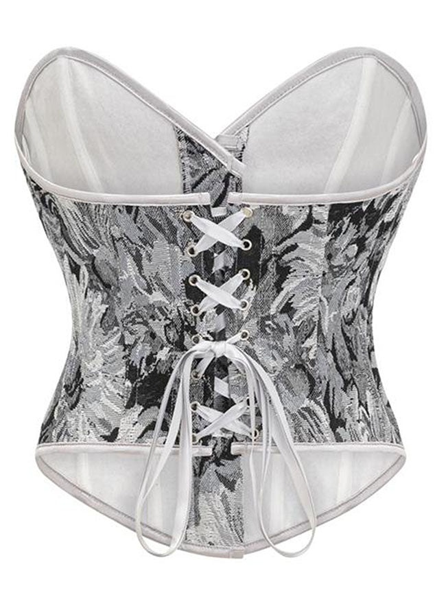Vintage Strapless Boned Corset Bustier Back View