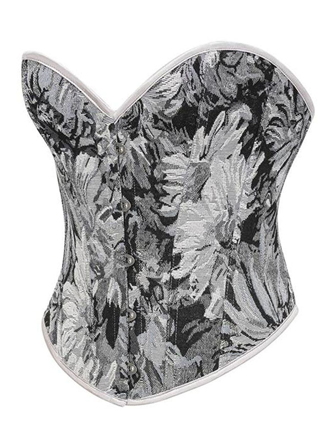 Cottagecore Lace Up Overbust Corset Top Detail View