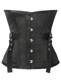 Women's Steampunk Steel Boned Waist Cincher Underbust Corset with Belt Main View