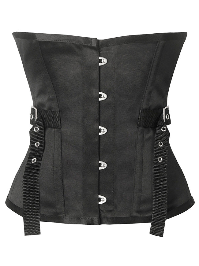 Women's Steampunk Steel Boned Waist Cincher Underbust Corset with Belt Main View