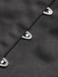 Classical Women Black Steampunk Spiral Steel Boned Lace Up Underbust Corset Tops Detail View-1