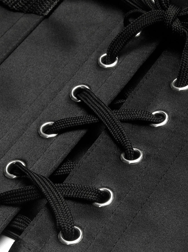 Charming Casual Adult Spiral Steel Boned Lace Up Waist Training Corset Bustier Detail View-3