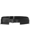 Charmian Mens Medieval Viking Faux Leathe Waistband Embossing Waist Belt Black Main Image