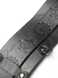 Vintage Waistband Embossing PU Belt Detail View