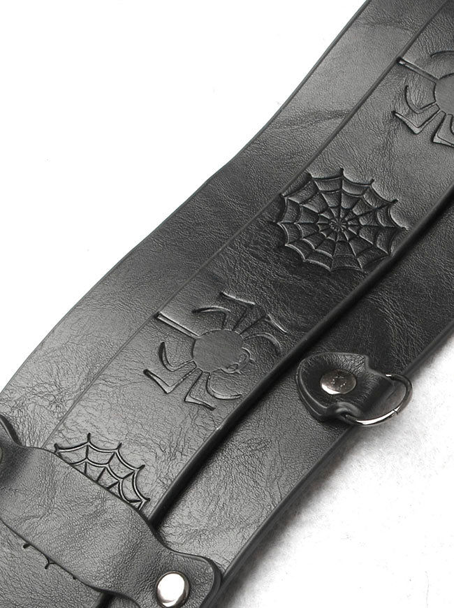 Vintage Waistband Embossing PU Belt Detail View