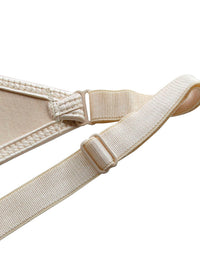 Women's High Quality Steel Boned Latex Compression Corset Vest Apricot Detail View