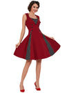 Retro Plus Size Polka Dots Cocktail Dresses Model View