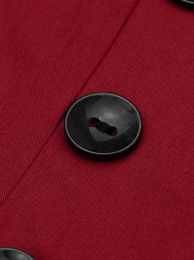 Female Polka Dot Dress with Button Detail View