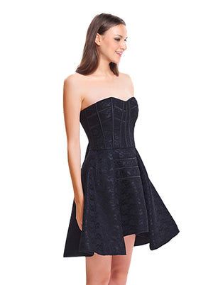 Retro Renaissance Breathable Lace Night Clubwear High Low Corset Dress
