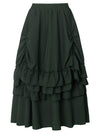 Charmian Women's Medieval Retro Steampunk Gothic Victorian Renaissance Skirt Army Green Main Image
