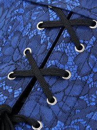 Victorian Gothic Brocade Boning Lacing Bustier Corset with Jacket