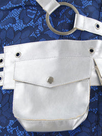 Steampunk-themed Steel Boned Lace Up Corset Jacket with Belt