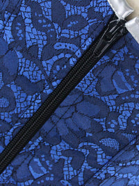 Old Fashion Gothic Steel Boned Lace Up Overbust Corset Top with Belt