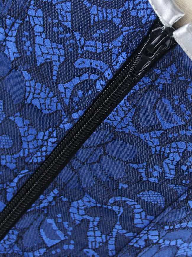 Old Fashion Gothic Steel Boned Lace Up Overbust Corset Top with Belt