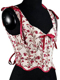 Damen Korsett Top mit Blumenmuster Apricot Detailansicht