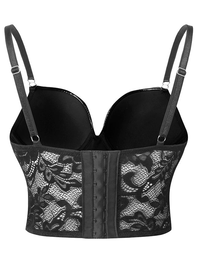 Women Spaghetti Strap Corset Tops Detail View