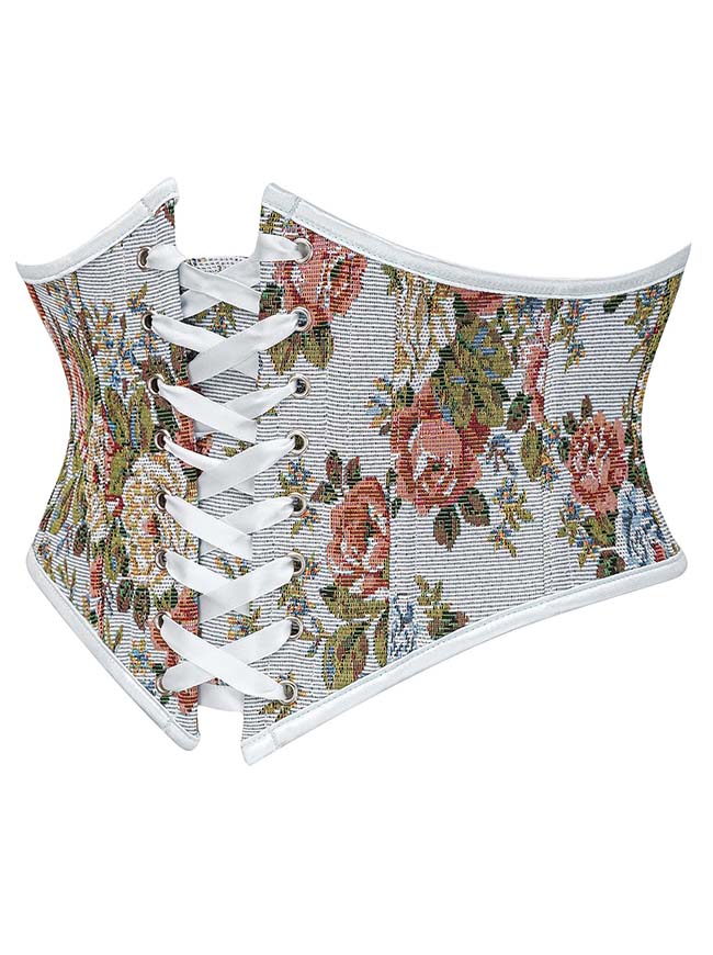 Vintage Half Corset Belt for Women Lace-Up Corset Back View
