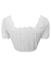 Short Sleeve Crop Top Summer Top for Women Back View