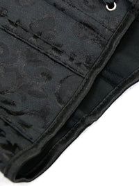 Gothic Renaissance Floral Brocade Front Busk Closure and Back Lace Up Corset