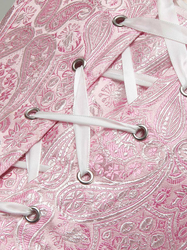 Steampunk Retro Taljetræner Palace Court Bustier Korsetvest Detaljevisning