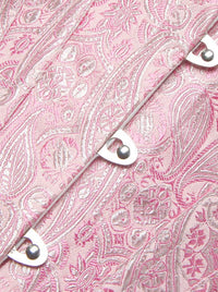 Gotisk Halloween Brokade Jacquard Talje Cincher Vest Korset Top Detaljevisning