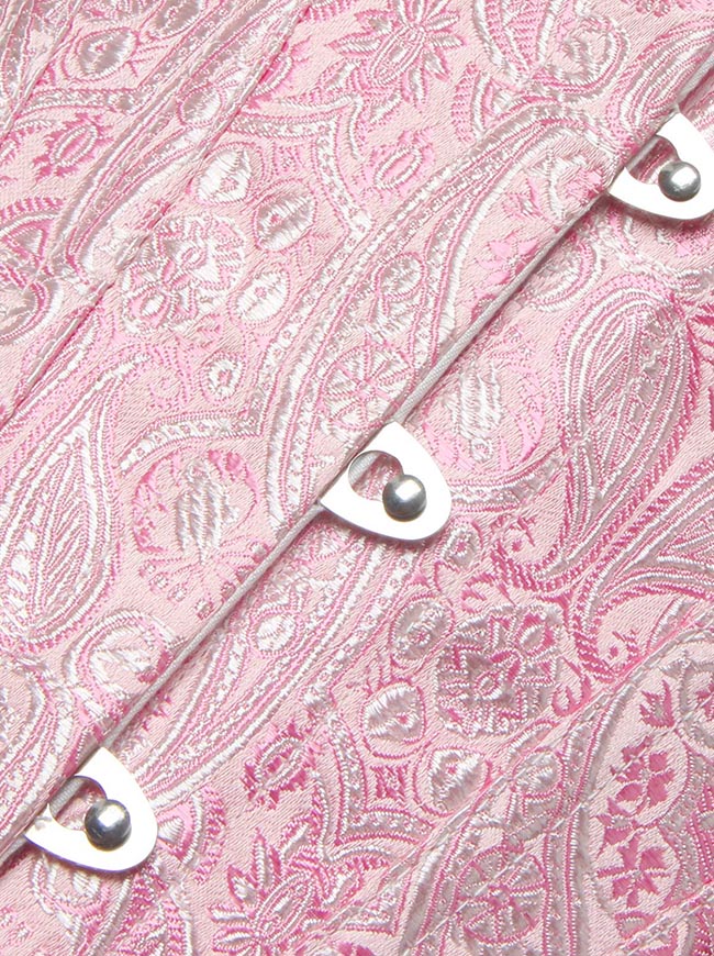 Gotisk Halloween Brokade Jacquard Talje Cincher Vest Korset Top Detaljevisning