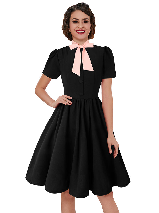 Vintage-Kleider im 1950er-Jahre-Stil für Damen in A-Linie Modellansicht