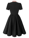 Short Sleeve Business Office Work Dress Back View