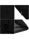 Black Tie Neck Casual Cocktail Dress with Bow Detail View
