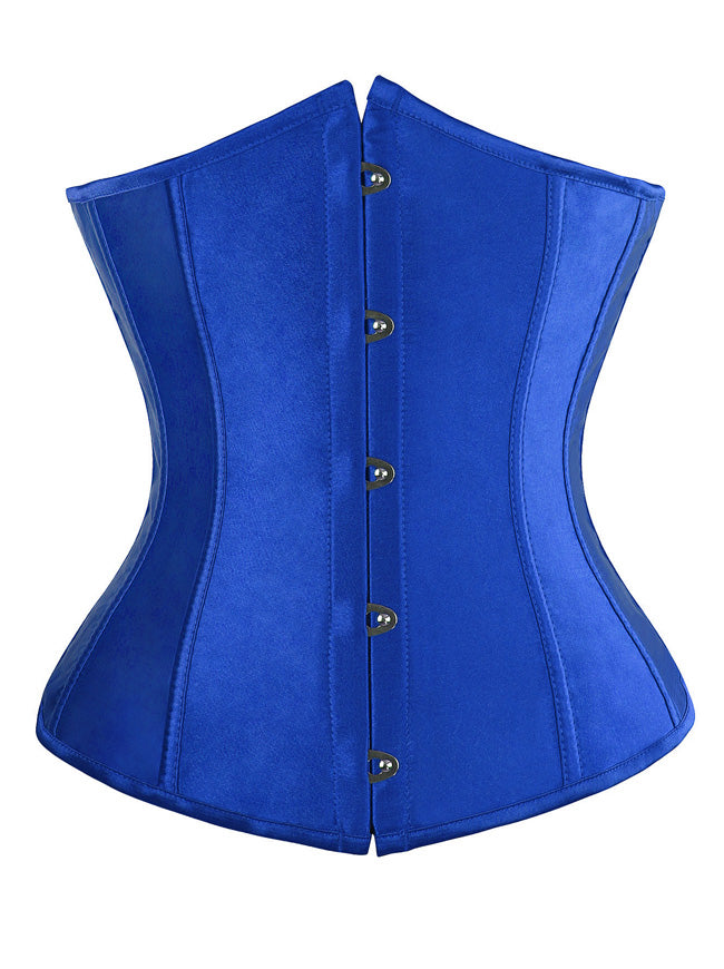 Satin-Taillenformer-Korsett mit Stäbchen, Unterbrustkorsett, Bustier-Top (Hauptbild)