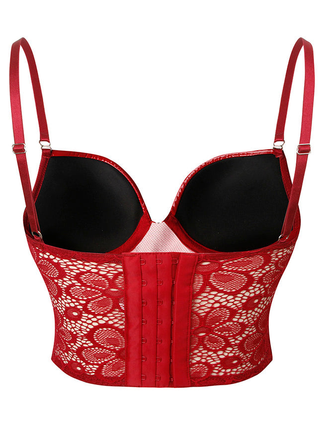 Plus Size Corset Bra Top Punk Detail View