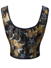 Renaissance Floral Lace Up Bodyshaper Corset Detail View