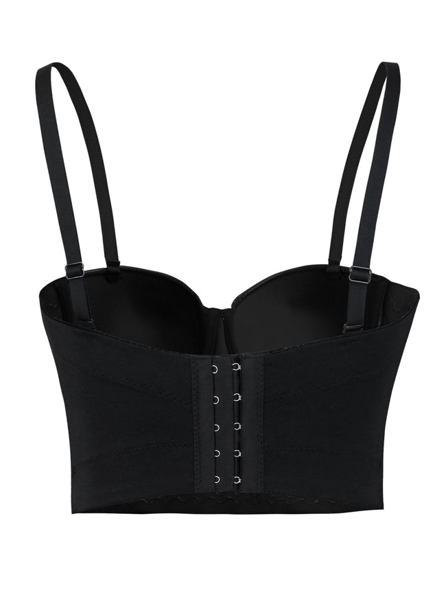 Steampunk Studs Rivets Beaded Clubwear Bustier Crop Top Bra – Charmian