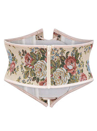 Floral Print Decorative Corset for Women Costume Belt Detail View