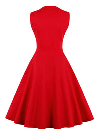 Plaid Patchwork Cocktail Weihnachtsfeier Kleid Rückansicht
