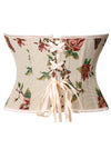Casual Female Busk Closure Plastic Boned Corset Back View